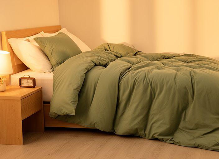 Bedroom styled with luxury duvet set