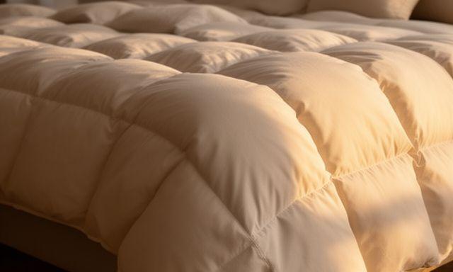 Soft luxury duvet on bed