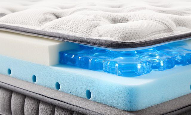 Close up of premium mattress layers