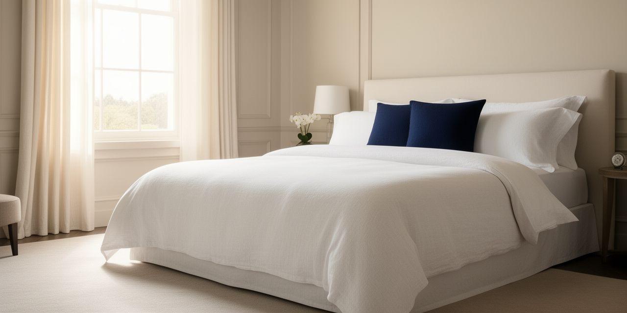 Soft morning light over a perfectly made luxury bed